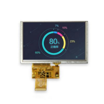 ขายร้อน 800x480 5.0 นิ้ว TFT LCD หน้าจอ 12 นาฬิกา TN แผงป้องกันแสงสะท้อนสำหรับการประยุกต์ใช้ในอุตสาหกรรม