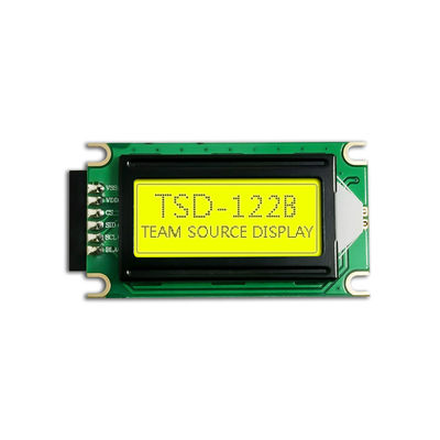 ST7066U-01 โมดูล LCD ตัวอักษร 1202 โหมด STN YG 45x15.5 มม. พื้นที่ดู