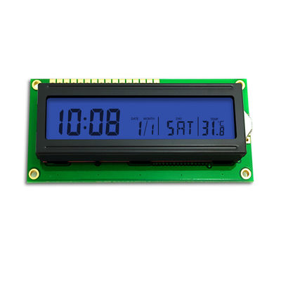 จอ LCD ตัวอักษร 16x2 3.3 V 122x44x12.8mm เค้าร่าง 6 มุมนาฬิกา