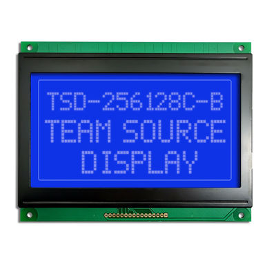 กำหนดเอง 256x128 STN Blue Transmissive Positive COB Graphic Monochrome จอแสดงผล LCD โมดูล