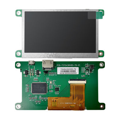 อินเทอร์เฟซ HDMI ความละเอียด 800x480 จอแสดงผล TFT LCD 4.3 นิ้ว ST7262E43