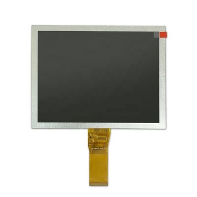 12 นาฬิกา 8.0 นิ้ว 800x600 หน้าจอ LCD แผงอินเทอร์เฟซ RGB-24bit 24LEDs สำหรับการใช้งานในอุตสาหกรรม