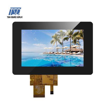 ILI5480 IC 500nits จอแสดงผล TFT LCD ขนาด 5 นิ้ว 800x480 พร้อมอินเทอร์เฟซ TTL หน้าจอ TFT LCD